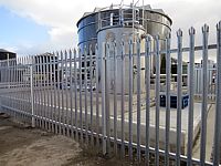 Galvanised palisade fencing