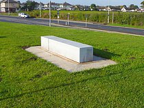 Solid granite bench