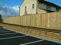 1800mm acoustic wood fencing using pressure treated timber