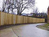 1800mm acoustic wood fencing using pressure treated timber